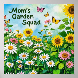 Mother's Day Floral Garden Squad Poster
