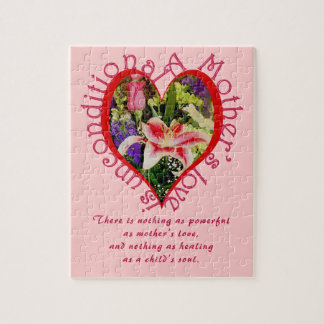 Mother's Day Floral Love Unconditional Poem Small Jigsaw Puzzle