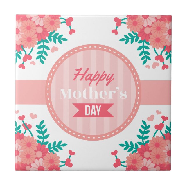 mothers day floral tile (Front)