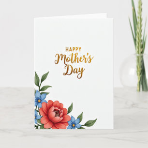 Mothers Day Floral Tribute Card