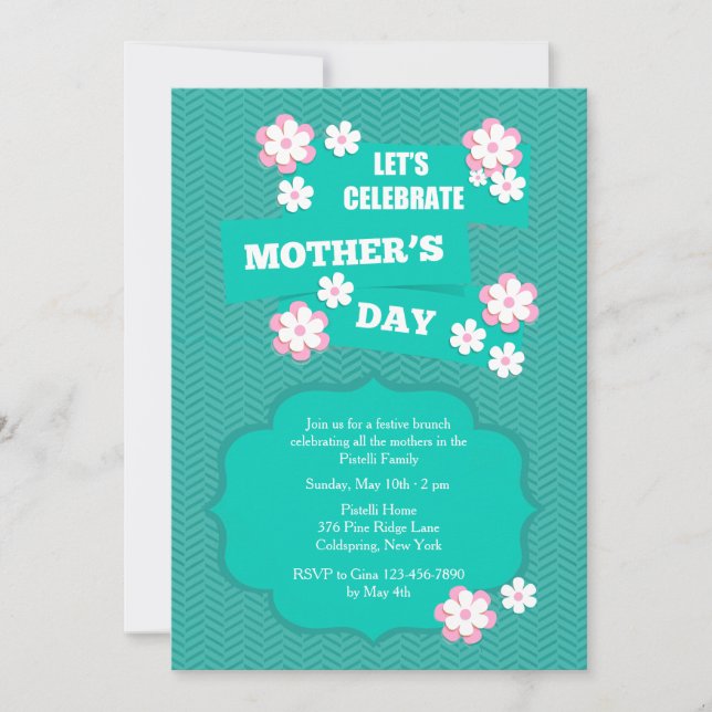 Mother's Day Flower Petals Invitation (Front)