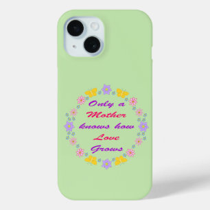 Mothers Day Flowers and Butterflies iPhone 15 Case