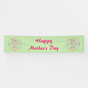 Mothers Day Flowers and Butterflies Custom Banner