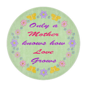Mothers Day Flowers and Butterflies Cutting Board
