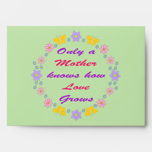 Mothers Day Flowers and Butterflies Envelope