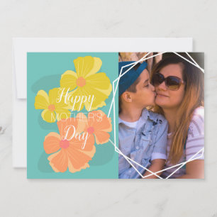 Mother's Day Flowers Frame Photo Holiday Card