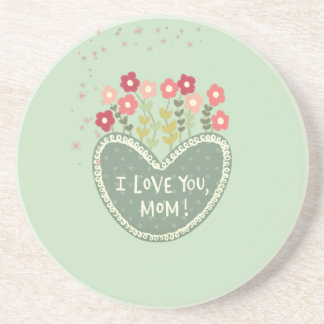 Mother's Day, Flowers in a love , Elegant, Simple Coaster