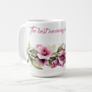 Mother's Day Flowers Mallow Watercolor Coffee Mug