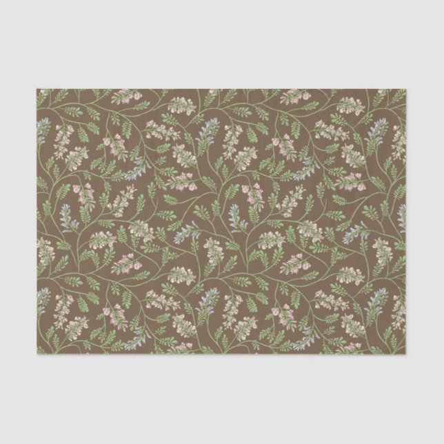 Mother's Day Flowers Spring Lupine Hyacinth Vines Tissue Paper (Front)