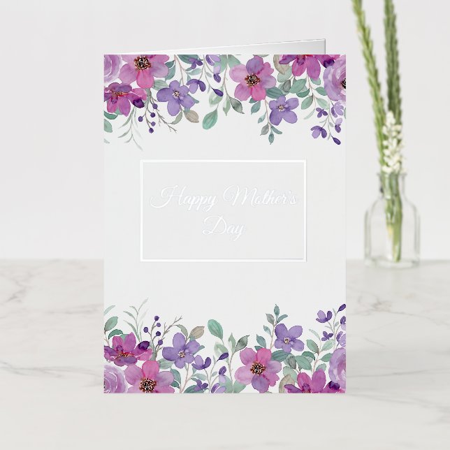Mother's Day Folded Foil Greeting Card (Flower)