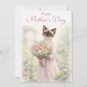 Mother's Day for Cat lovers  Holiday Card