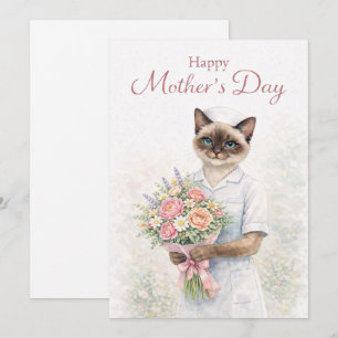 Mother's Day for Cat lovers  Holiday Card