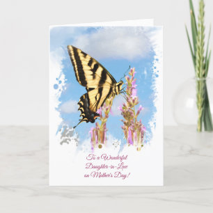 Mothers Day for Daughter In Law Artistic Butterfly Card