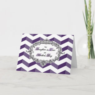 Mother's Day for Daughter in Law Chevrons w Frame Card