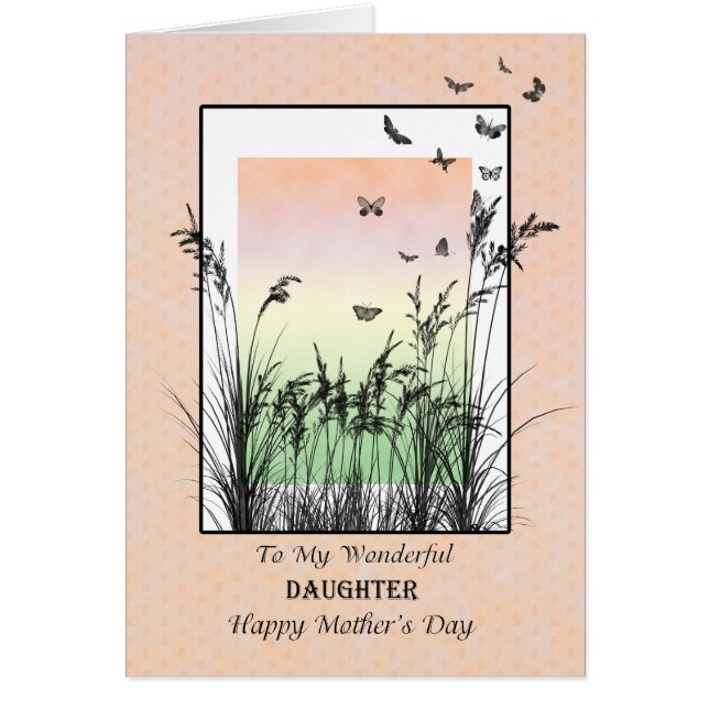 Mother's Day for Daughter, with butterflies (Front)