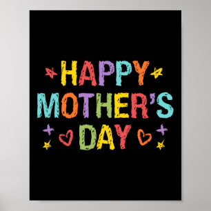 Mothers Day For Kids Boys Girls Happy Mothers Day  Poster