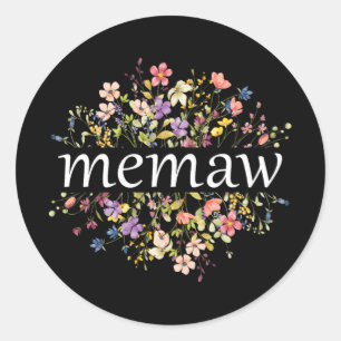 Mothers Day For Mum Wildflower Floral Women#39; #3 Classic Round Sticker