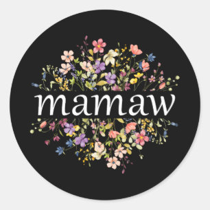 Mothers Day For Mum Wildflower Floral Women#39; #3 Classic Round Sticker