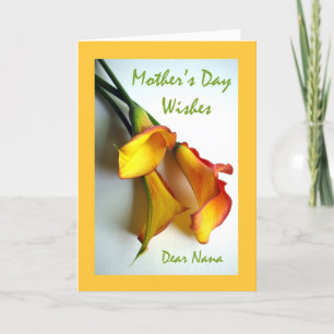 Mother's Day for Nana, Calla Lilies Card