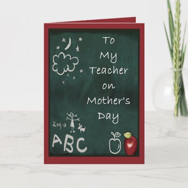 Mother's Day For Teachers Card (Front)