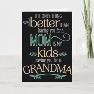 *MOTHER'S DAY* FOR THE BEST "MOM" & "GRANDMOTHER" CARD