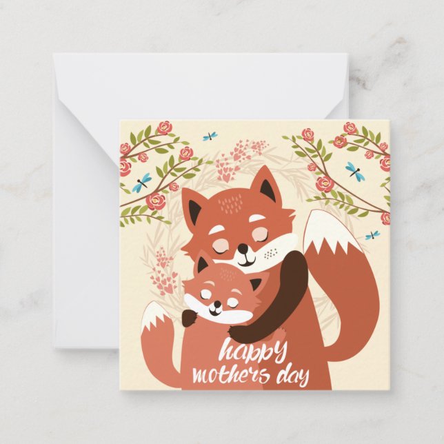 Mother's Day Foxes Card (Front)