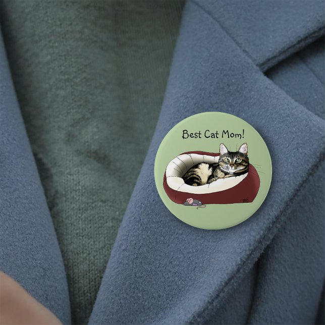 Mother's Day from Cat 7.5 Cm Round Badge (Creator Uploaded)