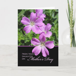 Mother's Day from Daughter, Cranesbill Geraniums Card