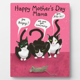 Mothers Day from the Cats Funny Personalise Plaque