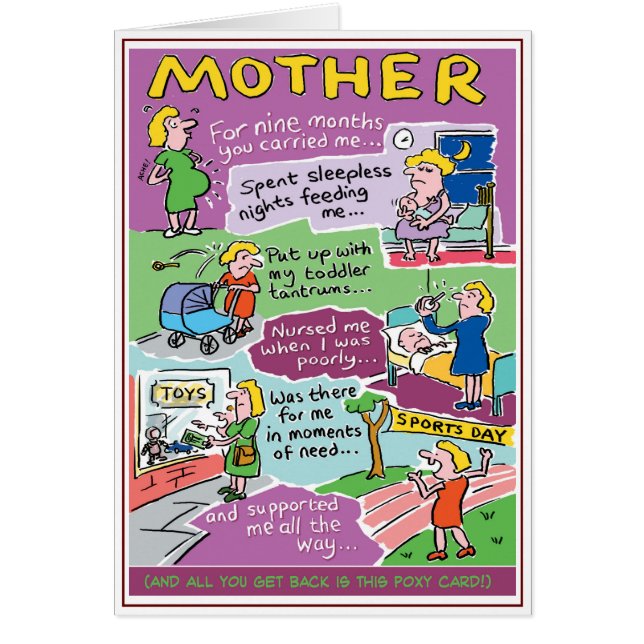Mothers Day Funny Cartoons & Story (Front)