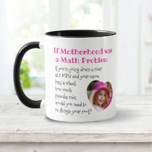Mother's Day Funny Motherhood Quote with Photo Mug