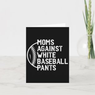Mothers Day Game Day Moms Against White Baseball P Card