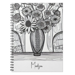 Mother's Day Gift Abstract Floral Art Notebook