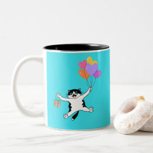 Mother's Day Gift Best Cat Mum Ever Personalised Two-Tone Coffee Mug