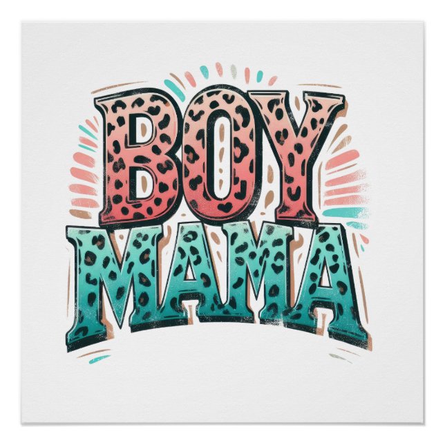 Mother's Day Gift | Boy Mama Poster (Front)