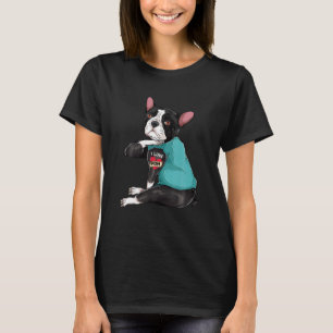 Mother's Day Gift Dog Mum Boston Terrier I Love T-Shirt