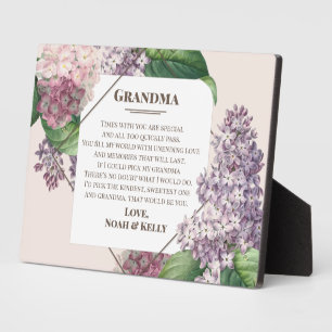 Mother's Day Gift Flowers Grandma from Grandkids Plaque
