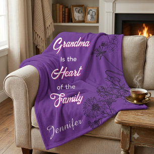 Mother's day gift for Grandma from Grandkids  Fleece Blanket