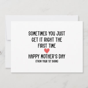 Mothers Day Gift From First Born Gift for Mum Pers Invitation