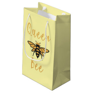 Mothers Day Gift Gold Queen Bee Small Gift Bag
