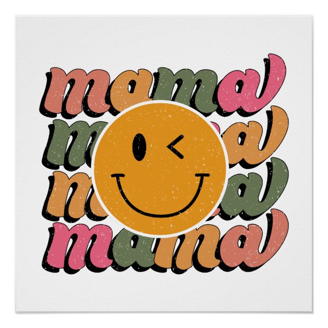 Mother's Day Gift | Happy Mama Poster (Front)