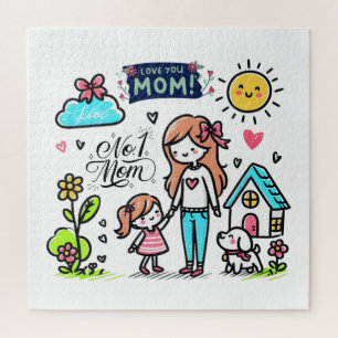 Mother's Day Gift I Love You Mum Jigsaw Puzzle