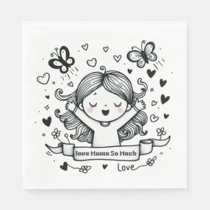Mother's Day Gift   Love Mama So Much Napkin