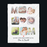 Mothers Day Gift Mum Birthday Family Photo Custom  Fleece Blanket<br><div class="desc">Mothers Day Gift Mum Birthday Family Photo Custom</div>