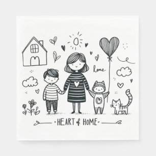 Mother's Day Gift   Mum Heart Of Home Napkin