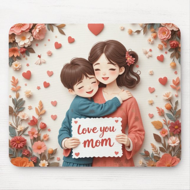 Mothers day gift mum mouse pad (Front)