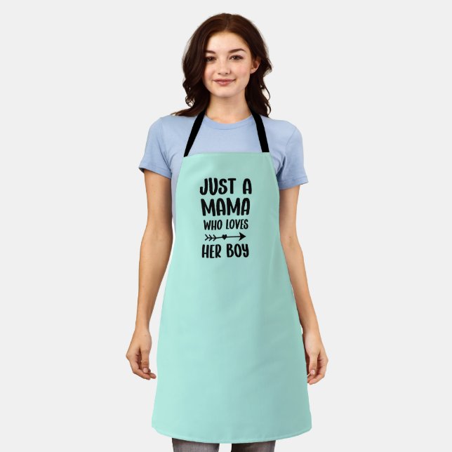 Mothers Day Gift Mum son matching kitchen Apron (Worn)