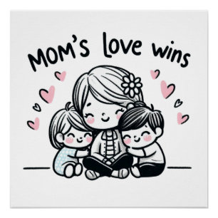 Mother's Day Gift   Mum's Love Wins Poster
