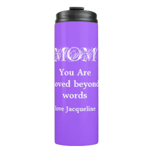 Mother's Day Gift Personalised Name Cute Purple Thermal Tumbler