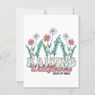 Mother's Day Gift   Raising Wildflower Mum Of Girl Postcard
